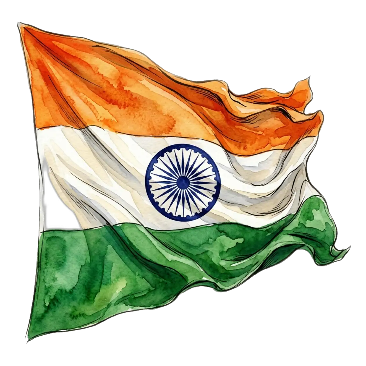 Free Download Indian Tiranga Png Hd - High Quality Indian Flag Png Transparent PNG