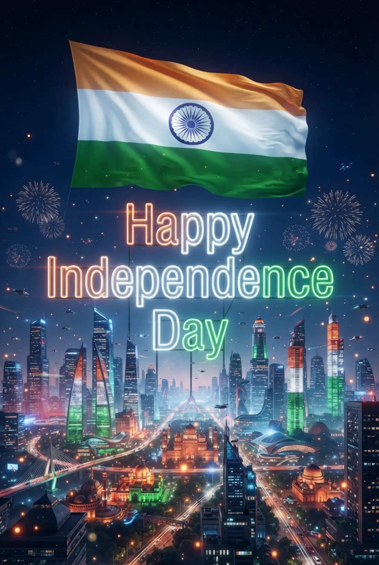 Free Download Indian Tricolor Poster Design 2026 - High Quality Independence Day Poster 2026 Image