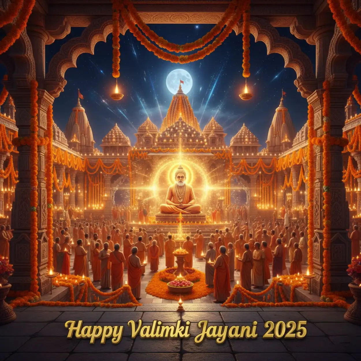 Free Download Inspirational Quotes For Valmiki Jayanti 2025 - High Quality Happy Valmiki Jayanti 2025 Background