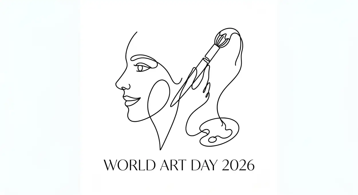 Free Download International Art Day 2026 Events - High Quality World Art Day 2026 Wishes Image