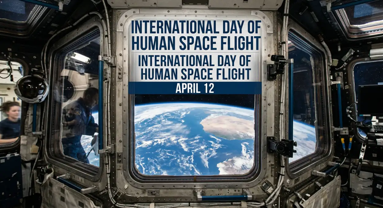 Free Download International Day Of Human Space Flight 2026 Poster With Quotes - High Quality International Day Of Human Space Flight 2026 Image