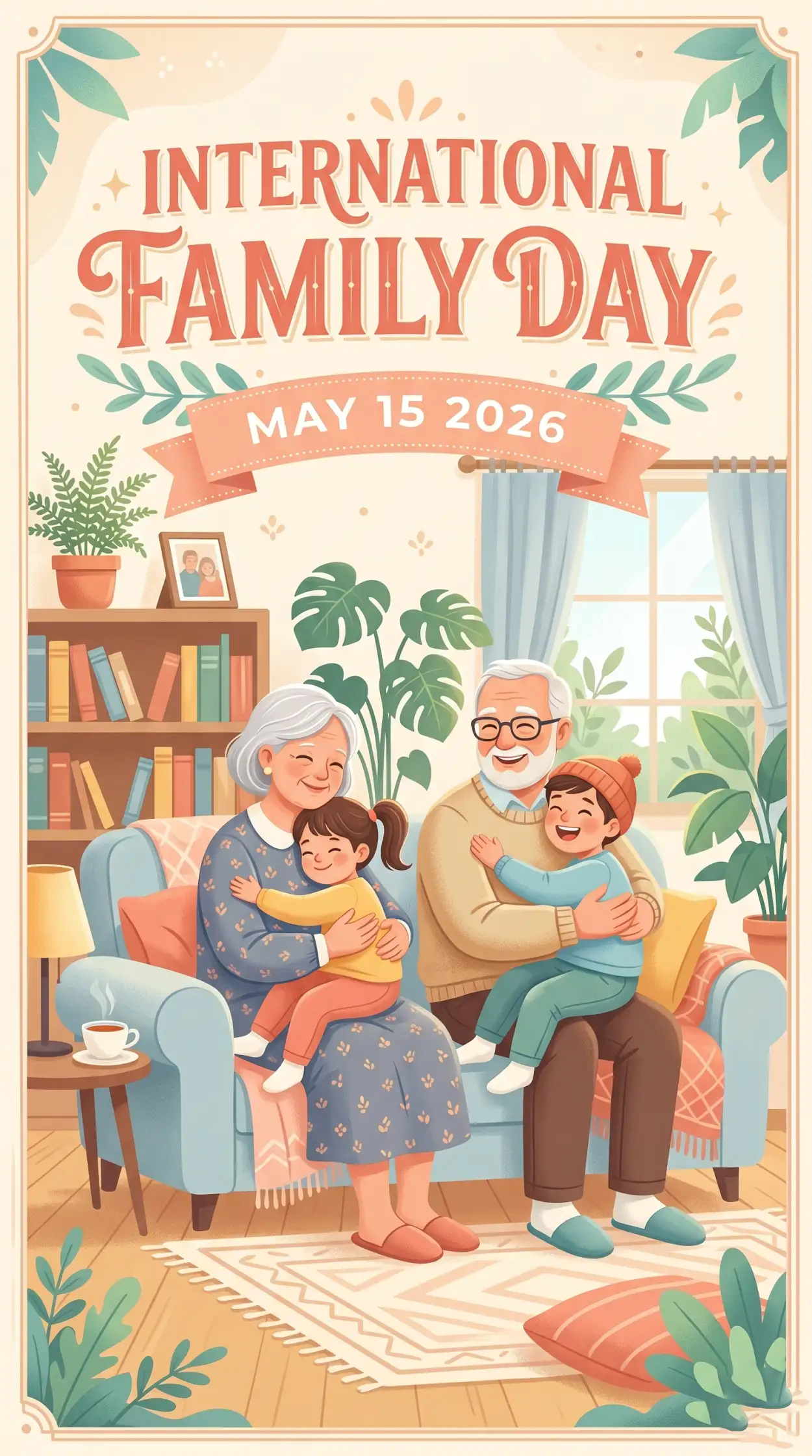 Free Download International Family Day 2026 Family Care Illustration - High Quality International Family Day 2026 Wishes Image