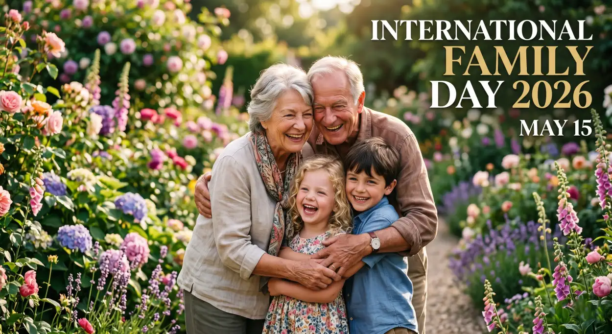 Free Download International Family Day 2026 Parents And Children Quotes - High Quality International Family Day 2026 Wishes Image