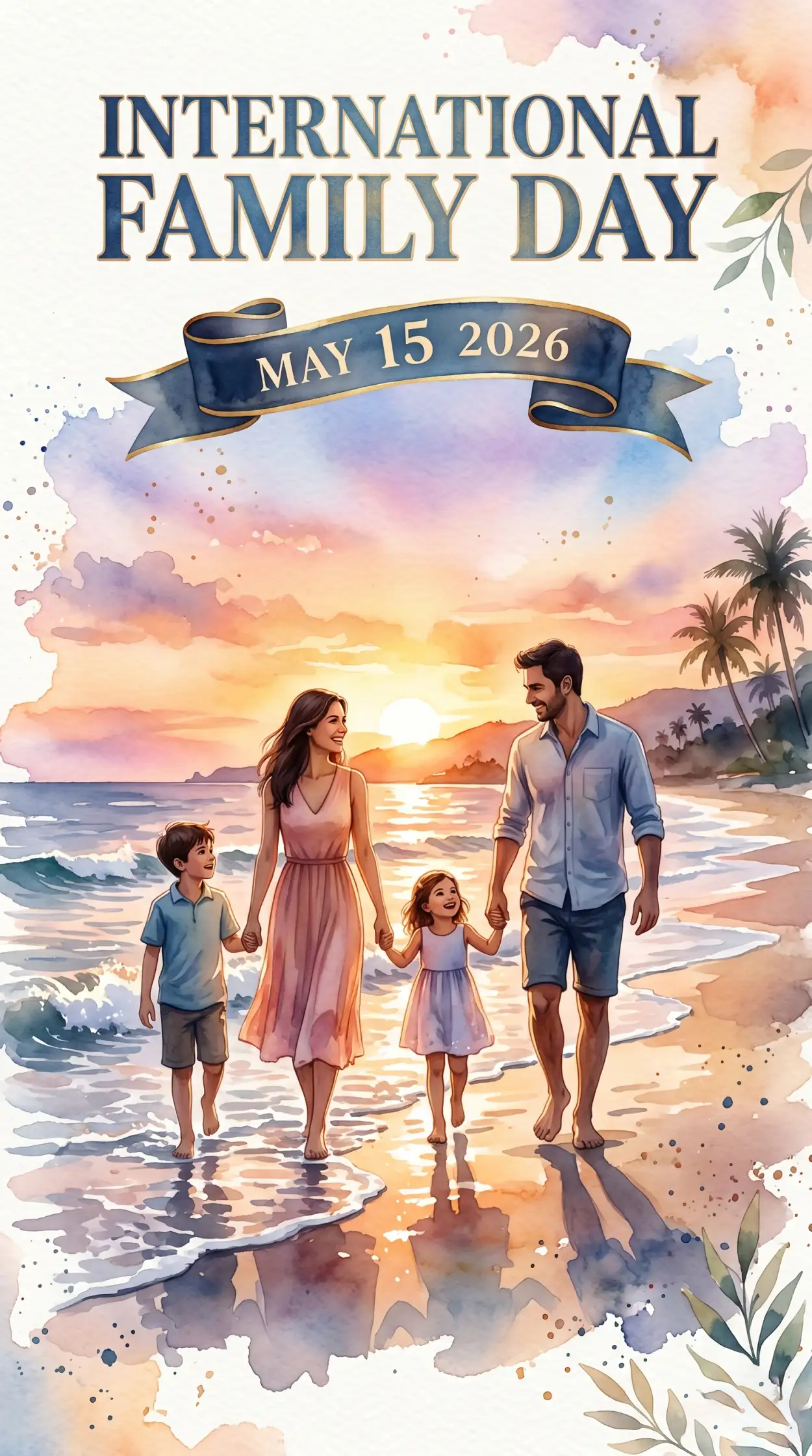 Free Download International Family Day 2026 Realistic Family Artwork - High Quality International Family Day 2026 Wishes Image