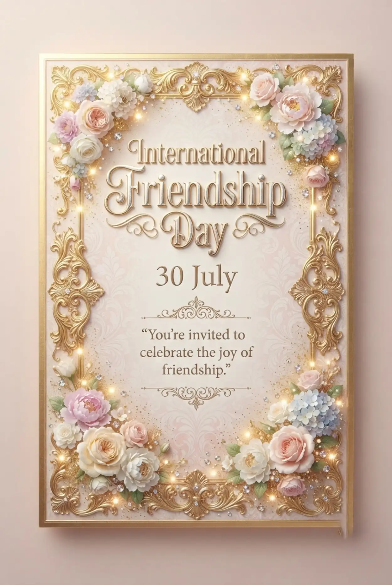 Free Download International Friendship Day Digital Invitation - High Quality International Friendship Day Image