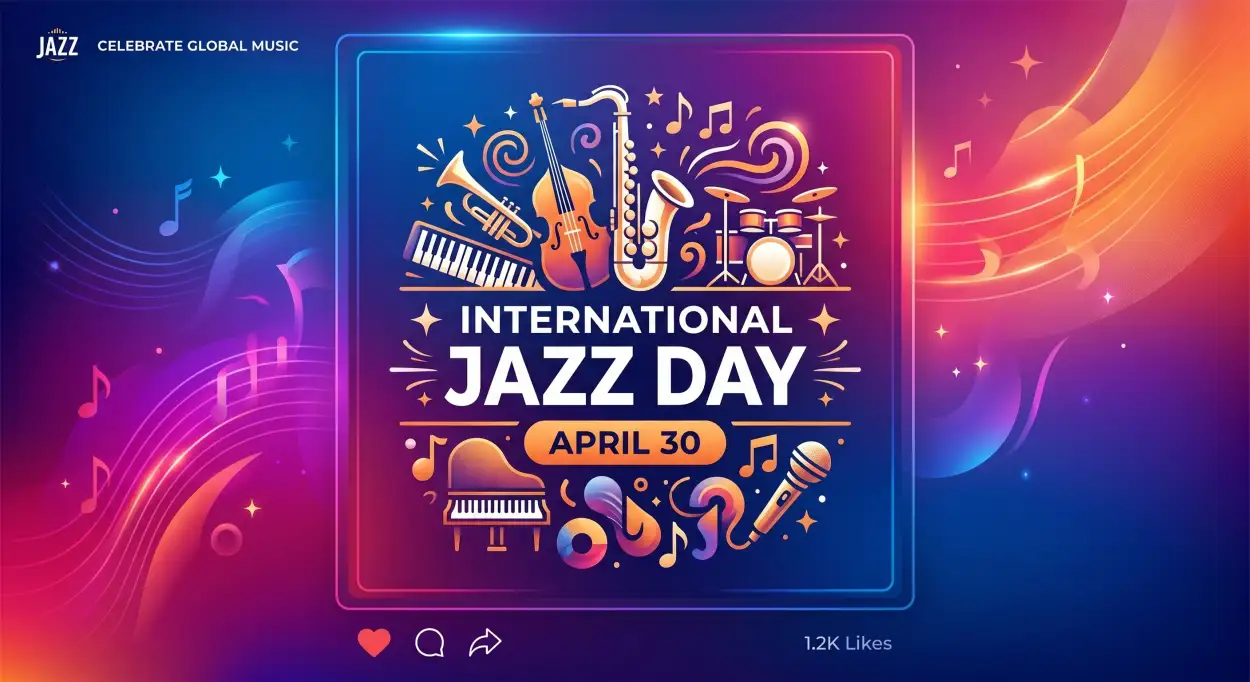 Free Download International Jazz Day 2026 For Music Lovers - High Quality International Jazz Day 2026 Image