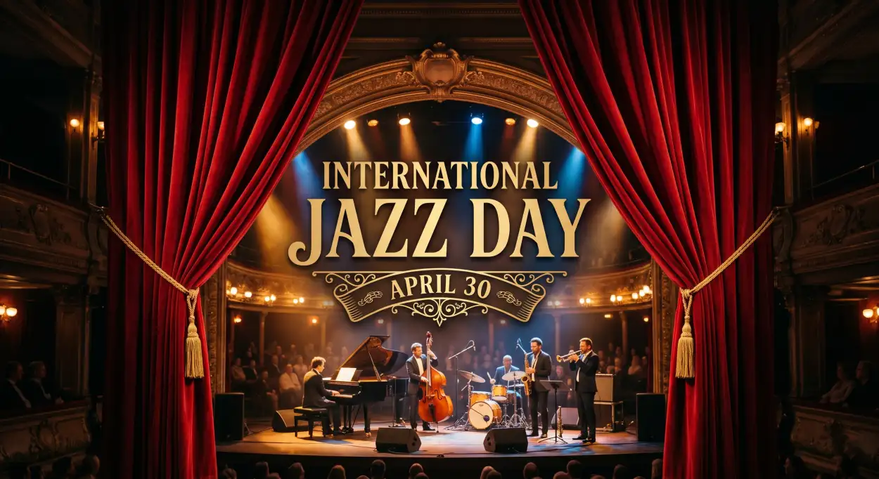 Free Download International Jazz Day 2026 Wishes - High Quality International Jazz Day 2026 Image