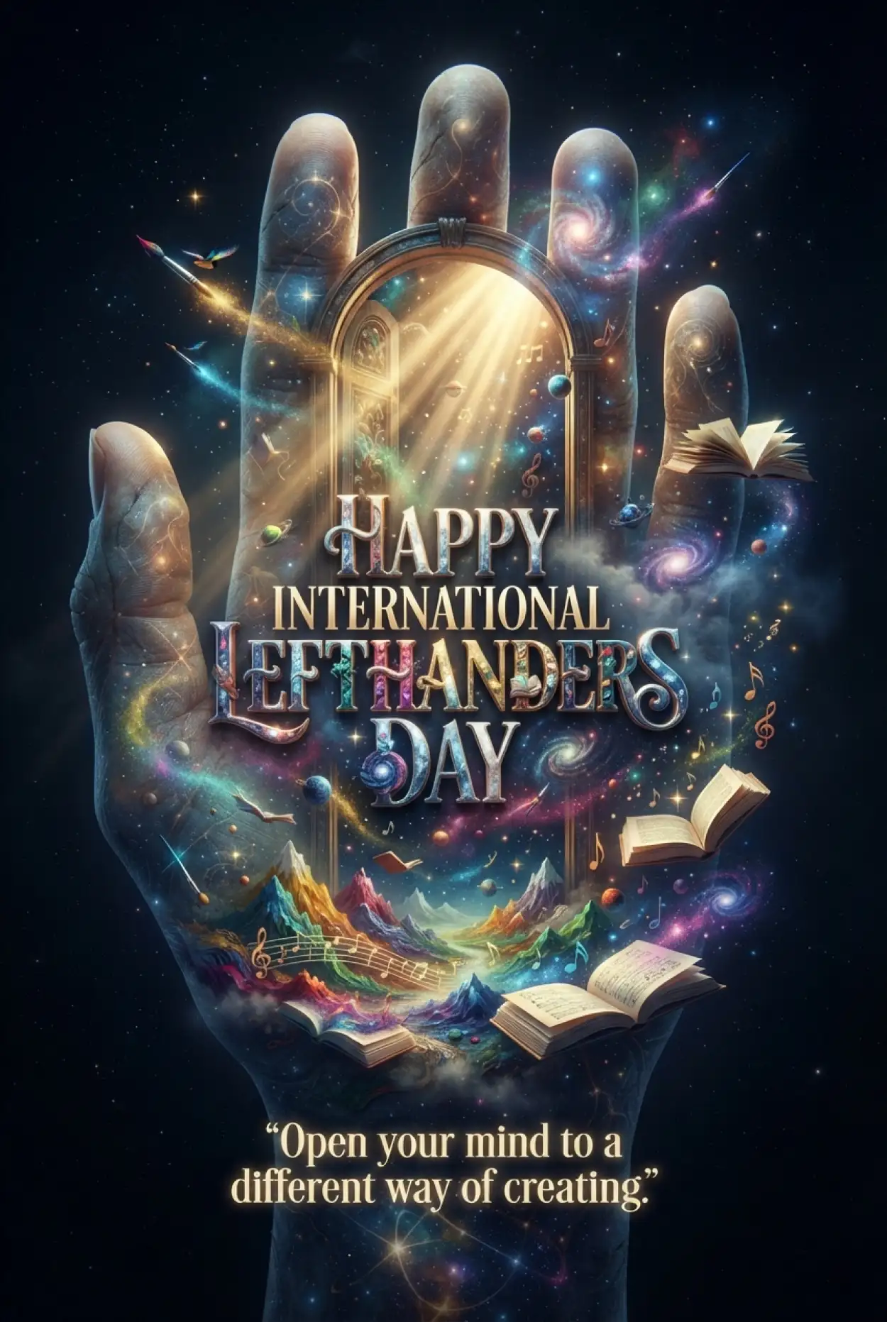 Free Download International Lefthanders Day Decorative Graphics - High Quality International Lefthanders Day 2026 Image