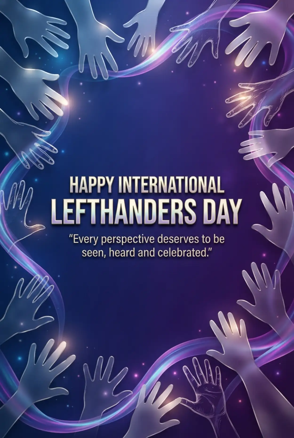 Free Download International Lefthanders Day Facebook Banner - High Quality International Lefthanders Day 2026 Image
