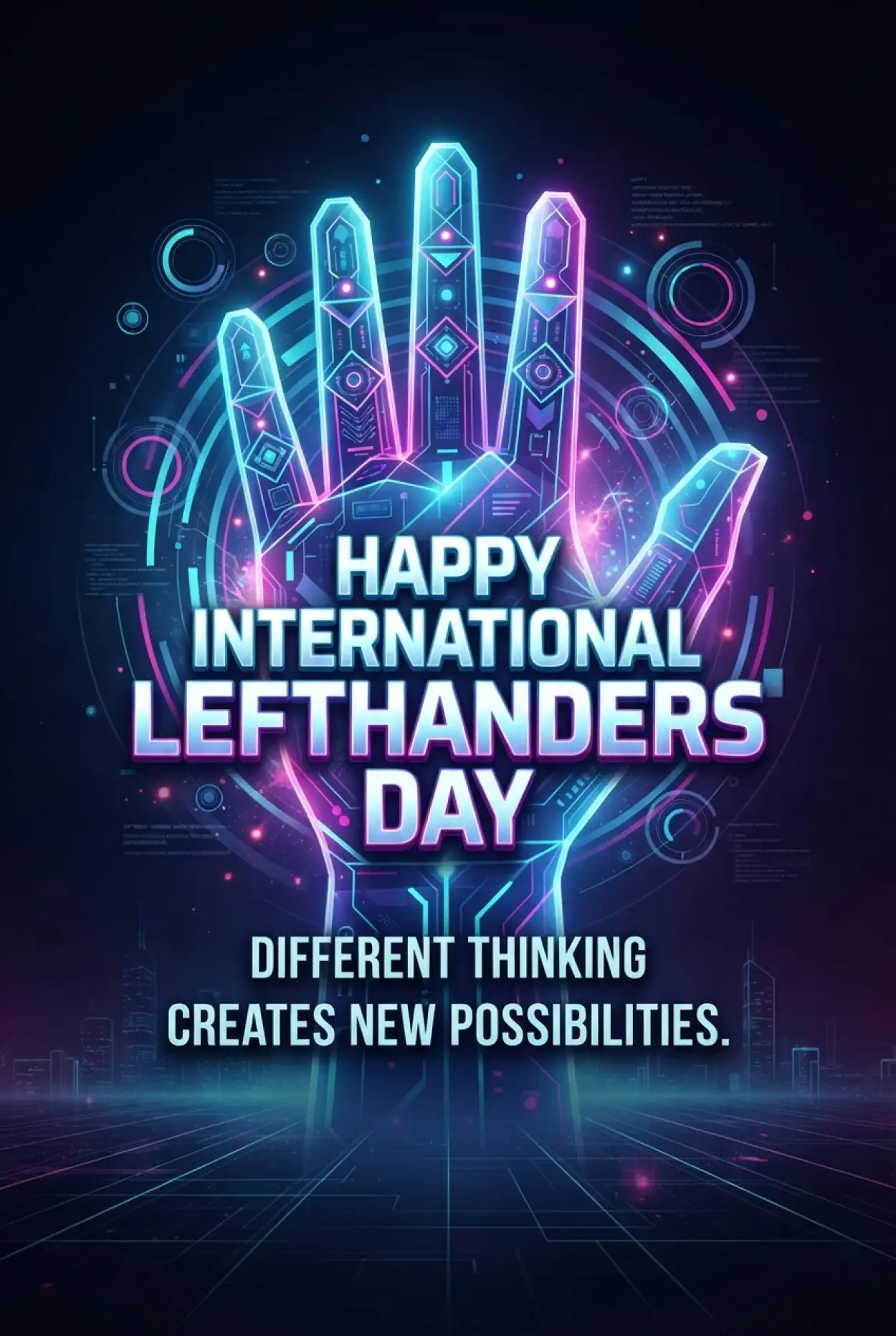 Free Download International Lefthanders Day Facebook Post 2026 - High Quality International Lefthanders Day 2026 Image