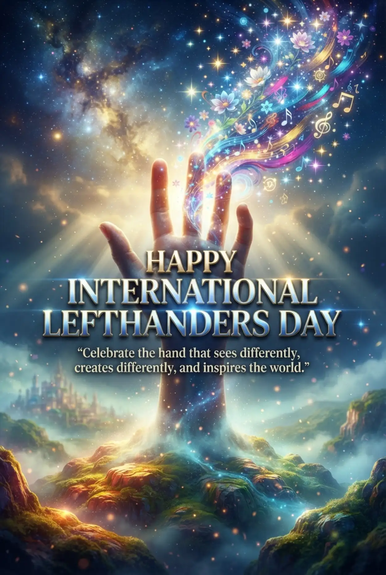 Free Download International Lefthanders Day Hd Poster 2026 - High Quality International Lefthanders Day 2026 Image