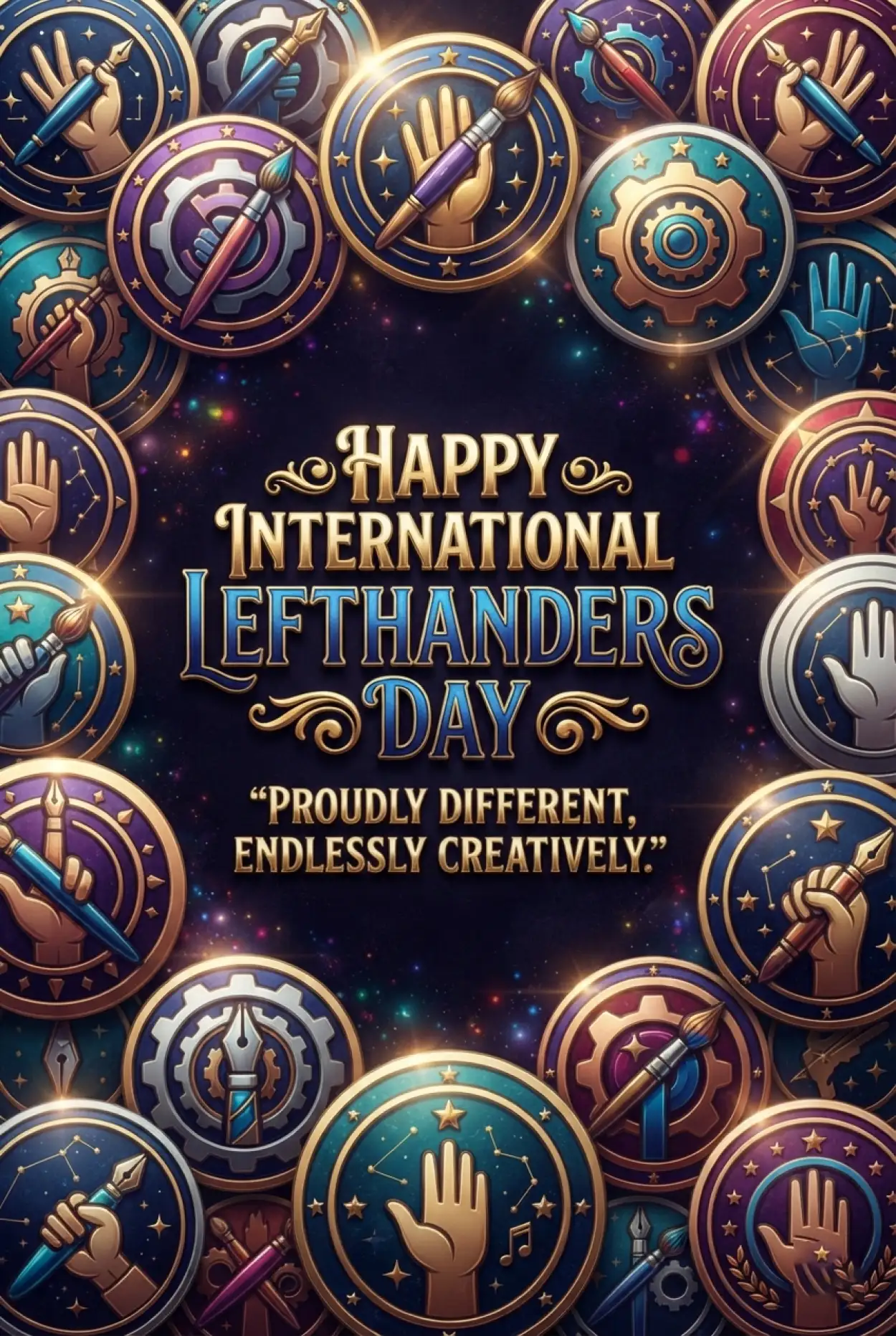 Free Download International Lefthanders Day Instagram Banner - High Quality International Lefthanders Day 2026 Image