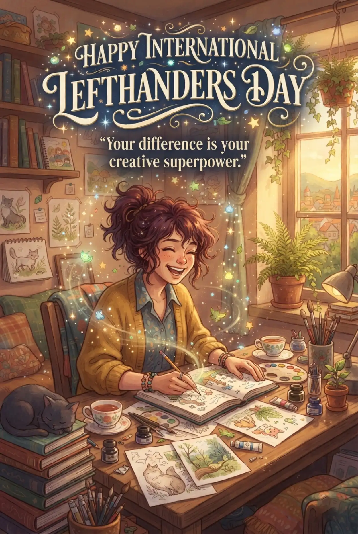 Free Download International Lefthanders Day Instagram Story 2026 - High Quality International Lefthanders Day 2026 Image