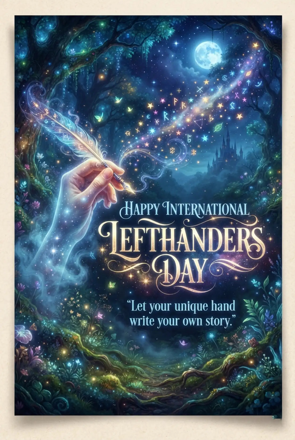 Free Download International Lefthanders Day Left Handed People Poster - High Quality International Lefthanders Day 2026 Image