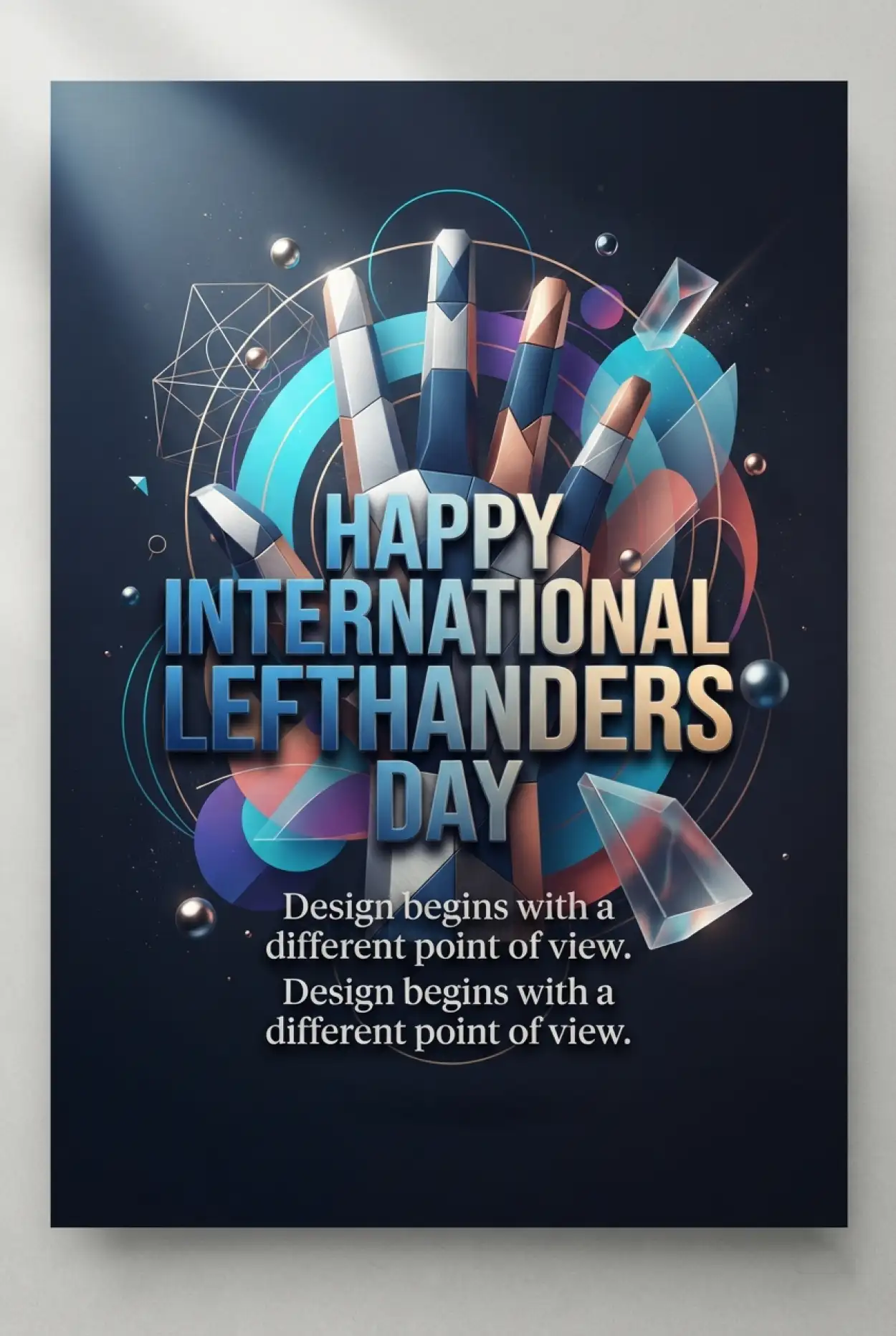 Free Download International Lefthanders Day Special Day Design 2026 - High Quality International Lefthanders Day 2026 Image