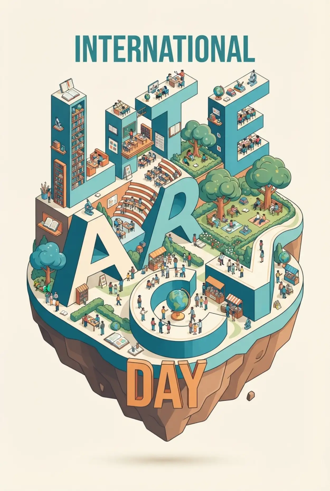 Free Download International Literacy Day 2026 School Activity Poster - High Quality International Literacy Day 2026 Image