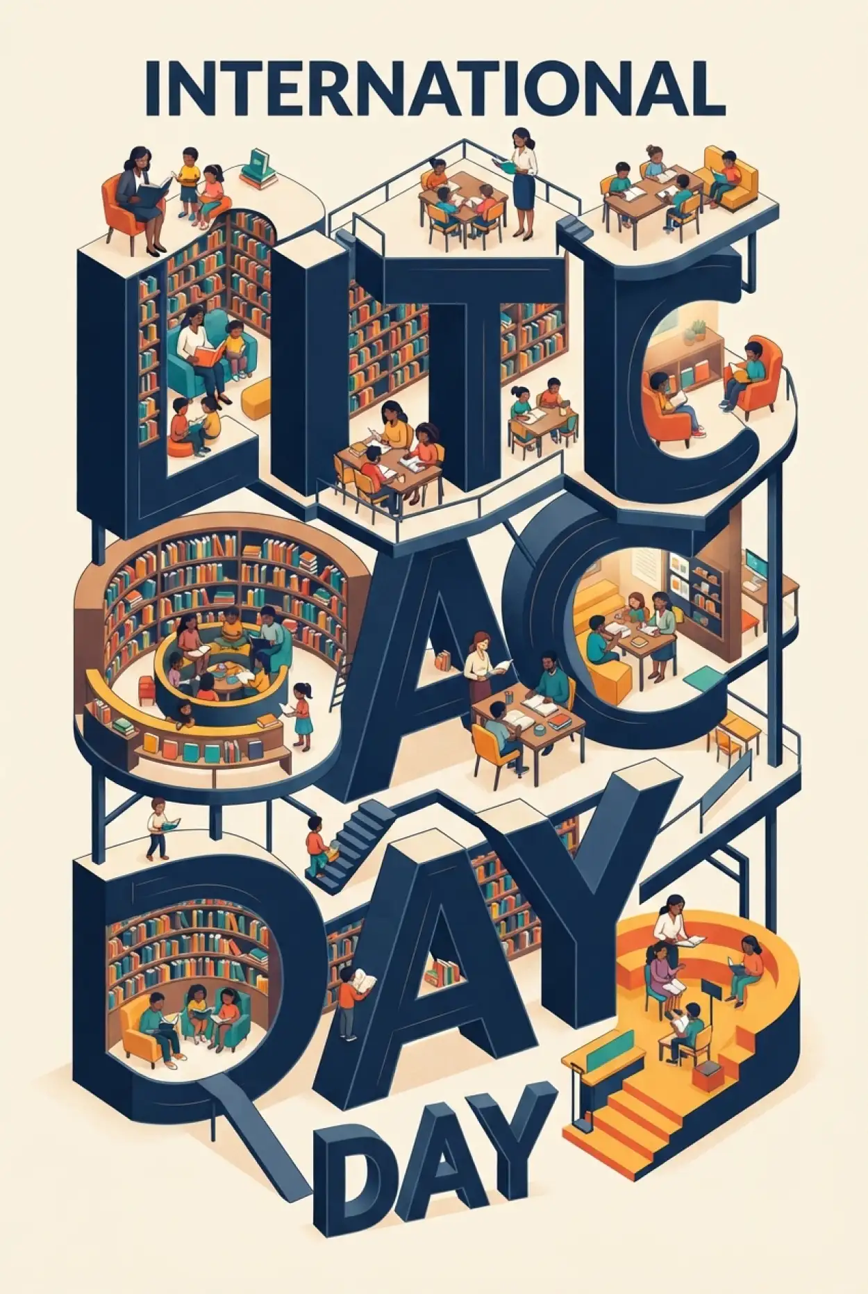 Free Download International Literacy Day 2026 School Poster - High Quality International Literacy Day 2026 Image