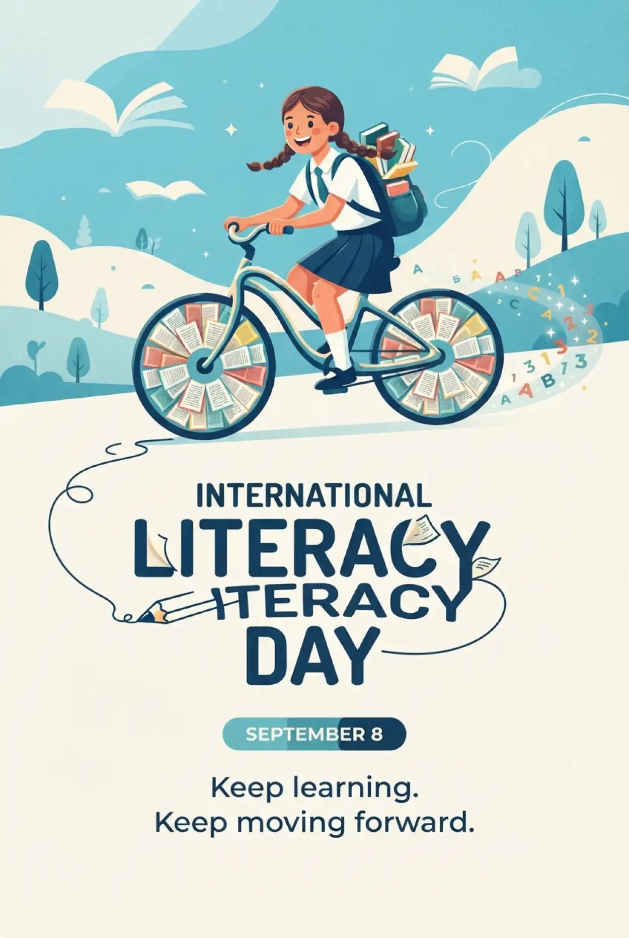 Free Download International Literacy Day 2026 Social Media Post - High Quality International Literacy Day Image