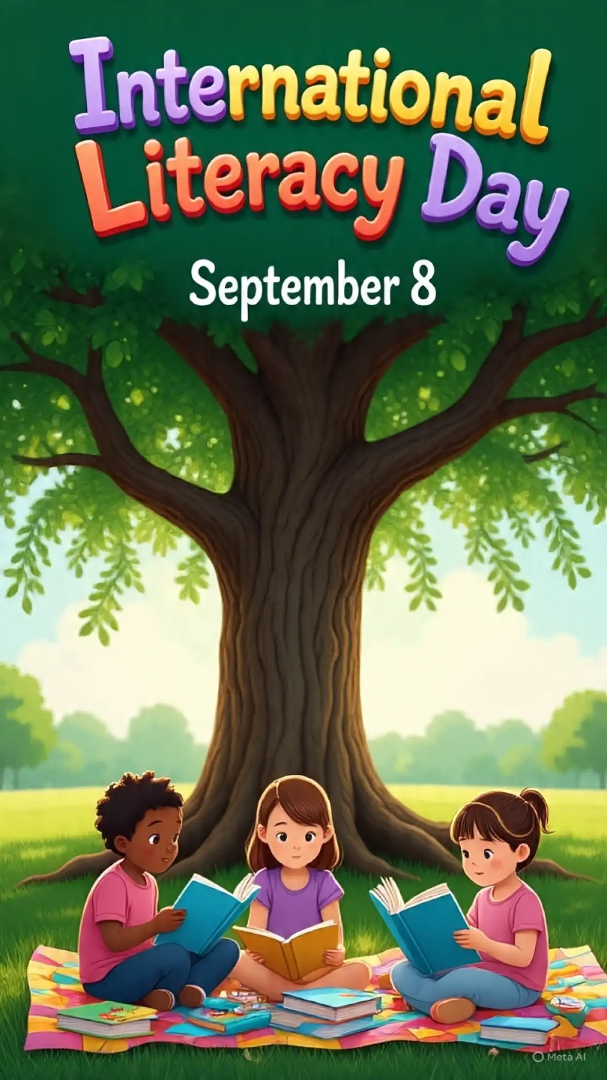 Free Download International Literacy Day Celebration Card Design - High Quality International Literacy Day Background