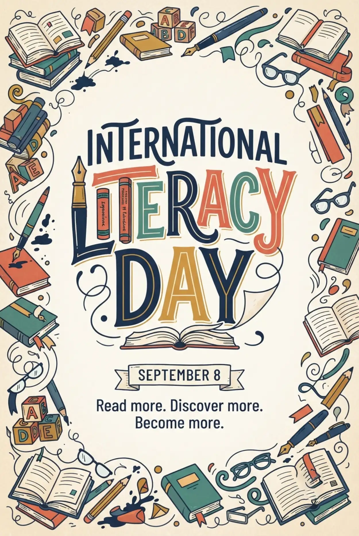 Free Download International Literacy Day Creative Poster - High Quality International Literacy Day Image