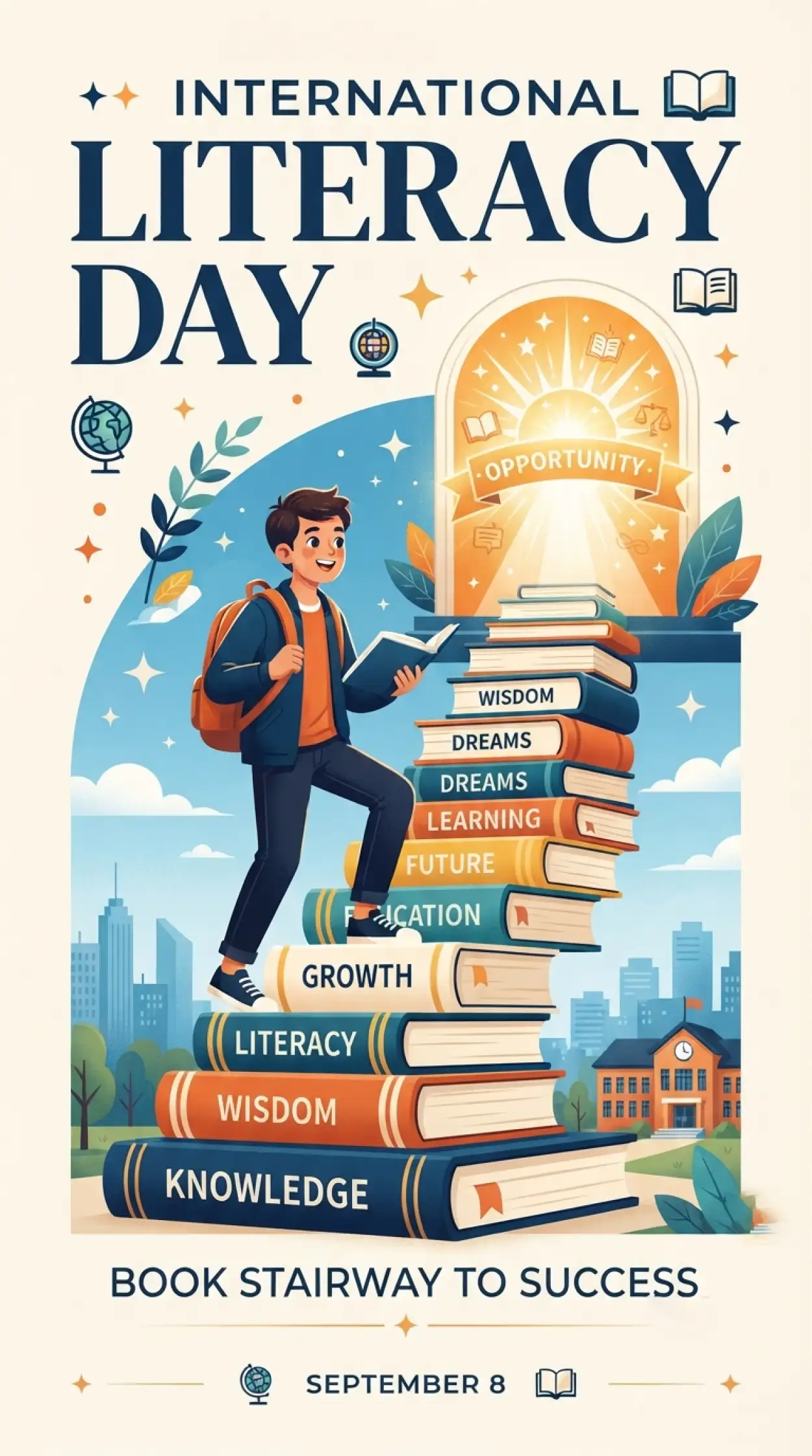 Free Download International Literacy Day Education Poster - High Quality International Literacy Day Image