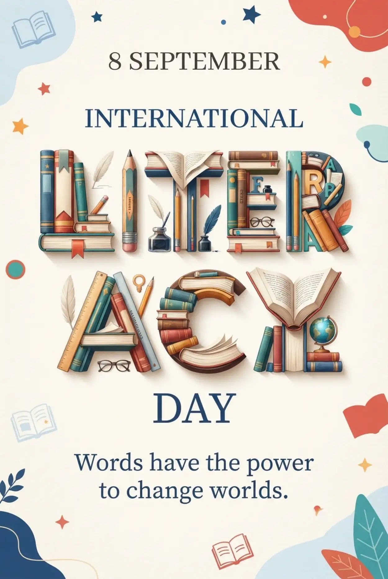 Free Download International Literacy Day Greeting Card - High Quality International Literacy Day Image