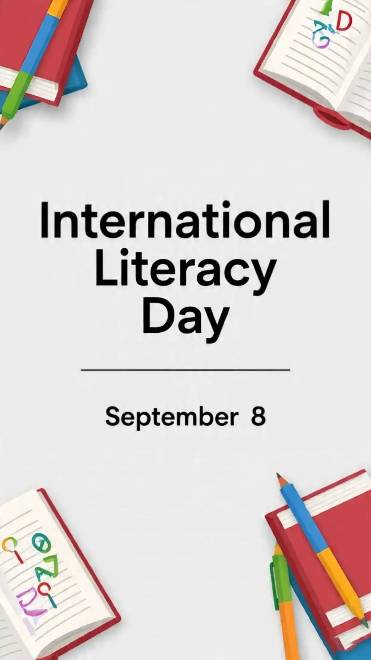 Free Download International Literacy Day High Quality Background Design - High Quality International Literacy Day Background