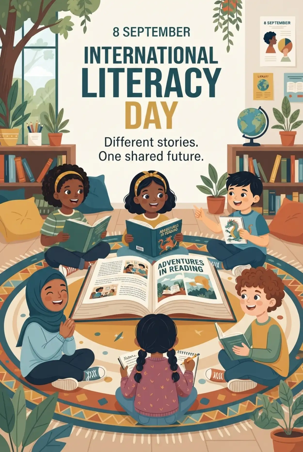 Free Download International Literacy Day Poster - High Quality International Literacy Day Image