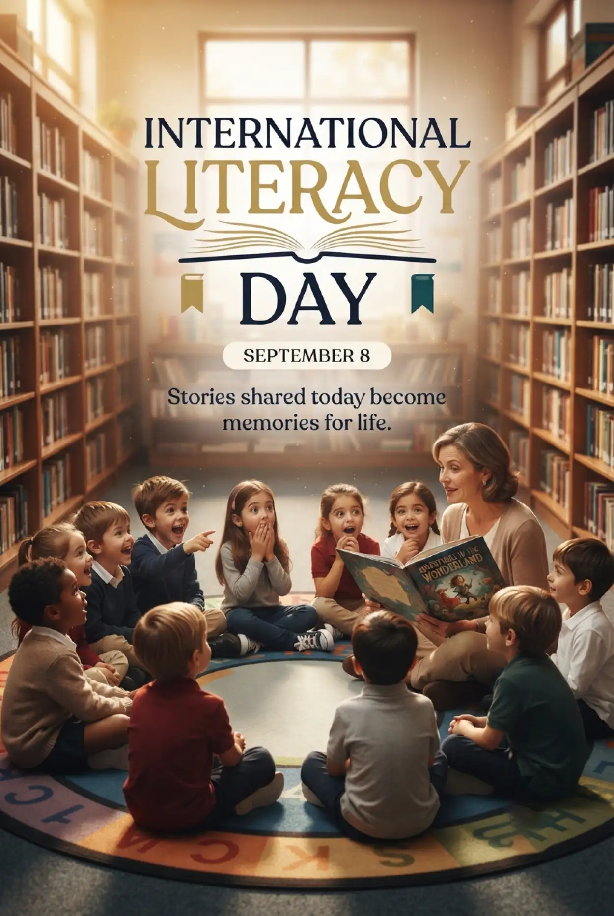 Free Download International Literacy Day School Poster - High Quality International Literacy Day Image