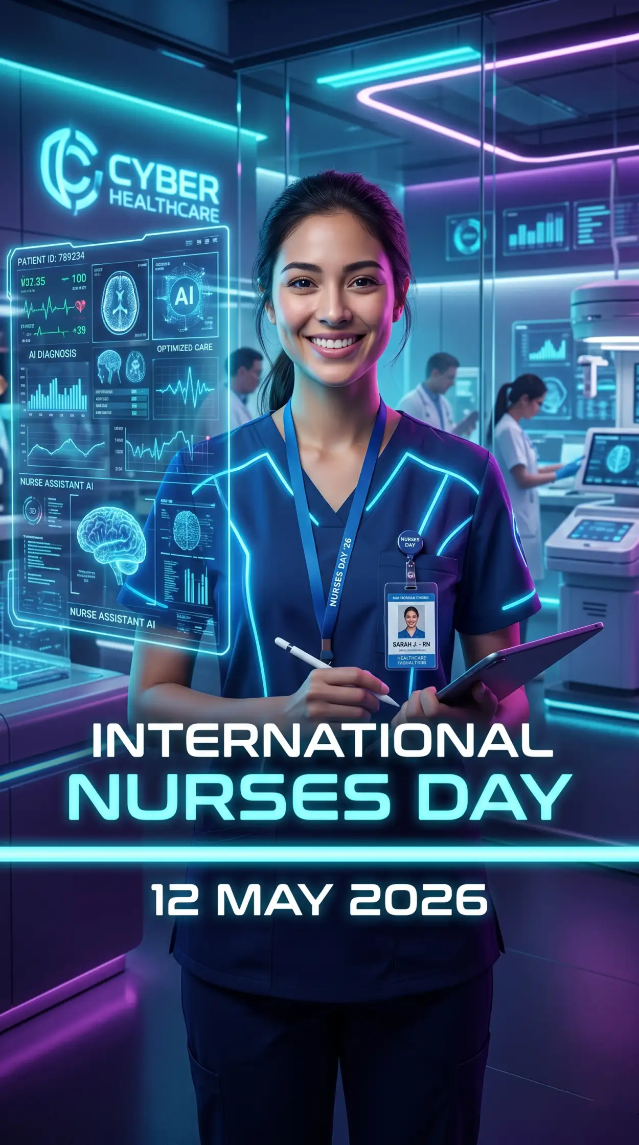 Free Download International Nurses Day 2026 Celebration Poster Design - High Quality International Nurses Day 2026 Wishes Image