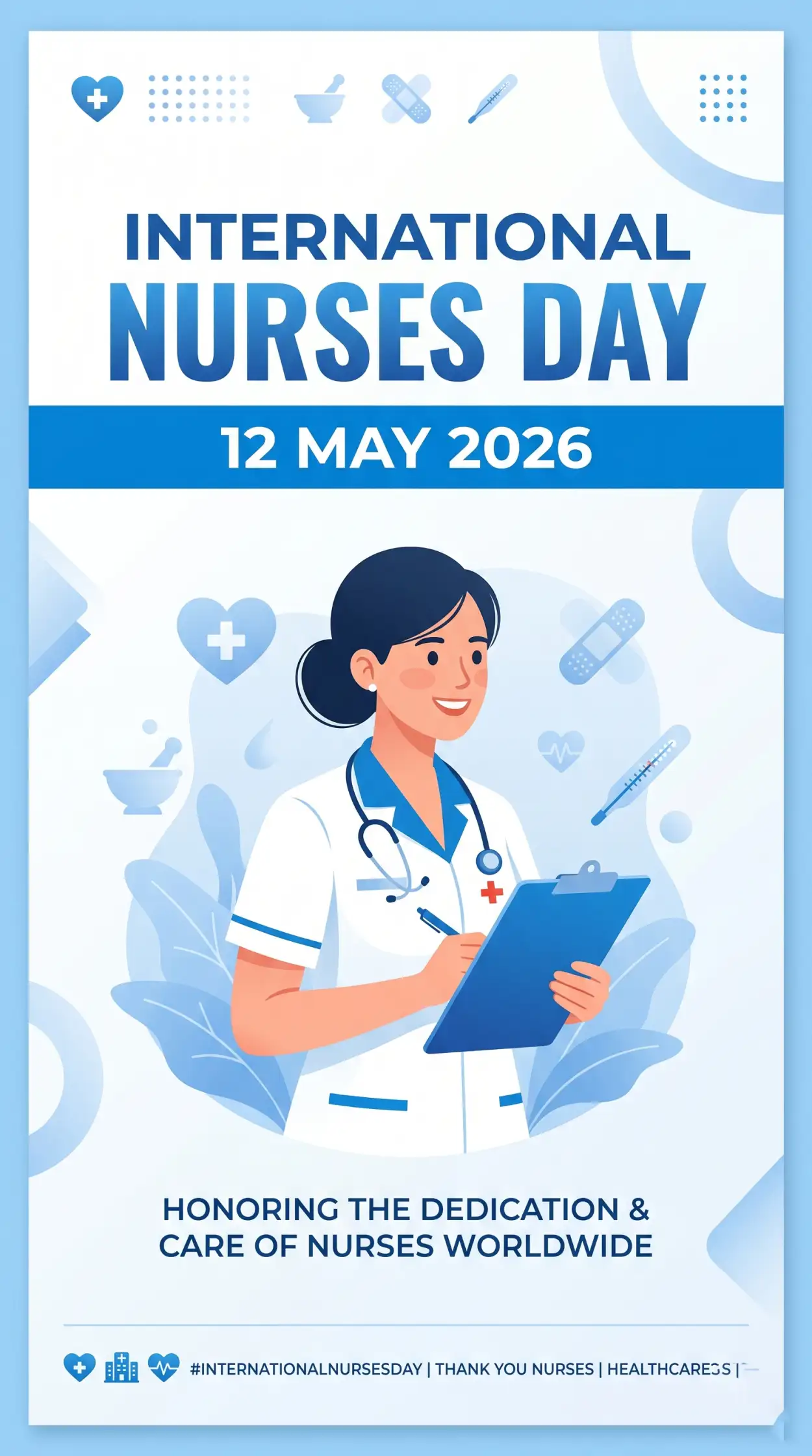 Free Download International Nurses Day 2026 Creative Banner Ideas - High Quality International Nurses Day 2026 Wishes Image