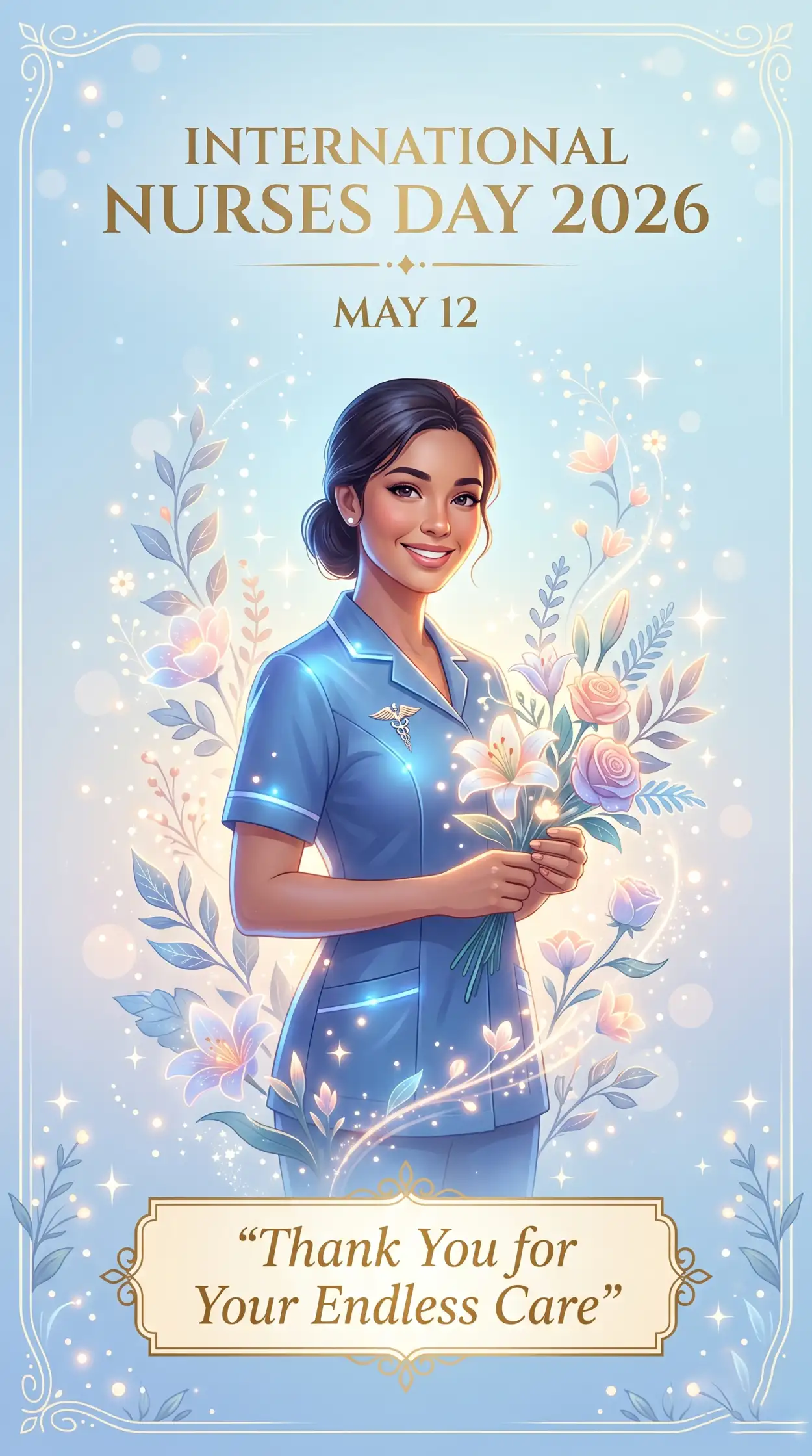 Free Download International Nurses Day 2026 Freepik Style Design - High Quality International Nurses Day 2026 Wishes Image