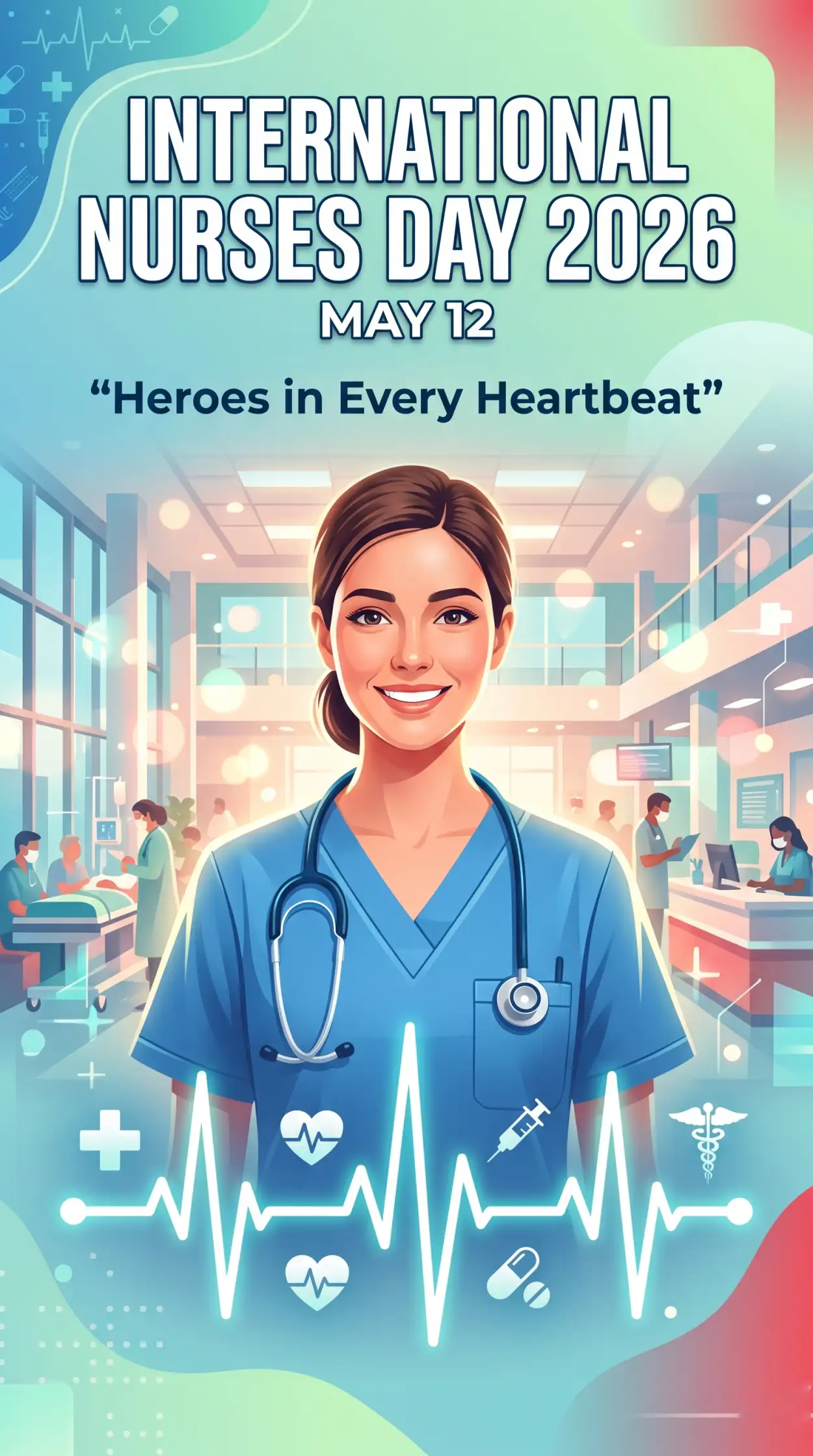 Free Download International Nurses Day 2026 Healthcare Hero Quotes - High Quality International Nurses Day 2026 Wishes Image