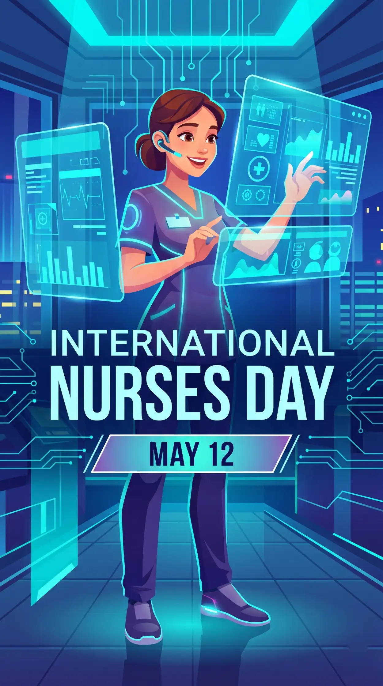 Free Download International Nurses Day 2026 Instagram Story Template - High Quality International Nurses Day 2026 Wishes Image