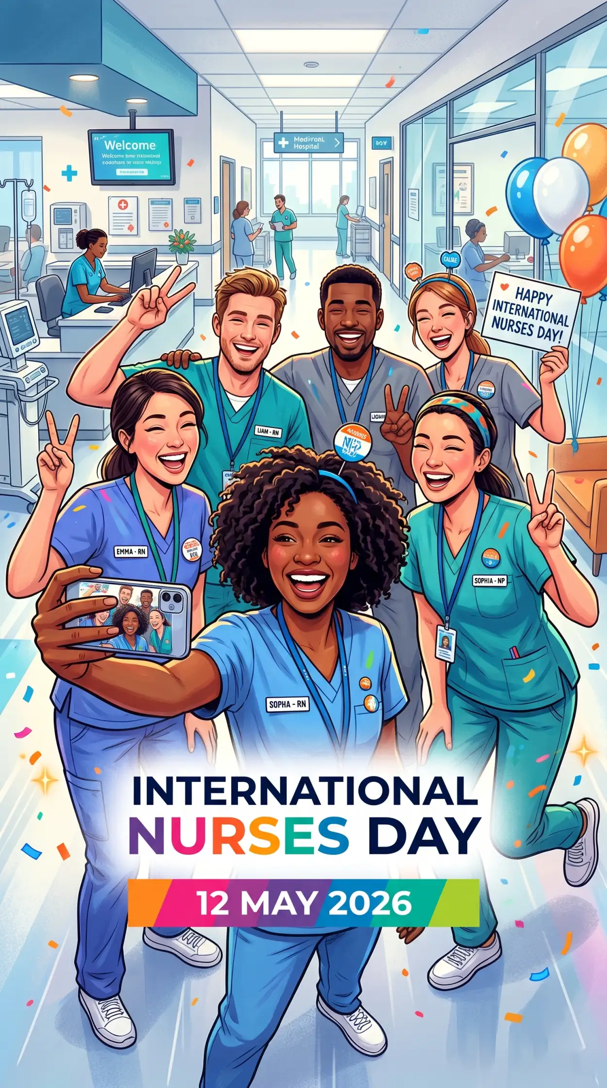 Free Download International Nurses Day 2026 Medical Staff Appreciation - High Quality International Nurses Day 2026 Wishes Image
