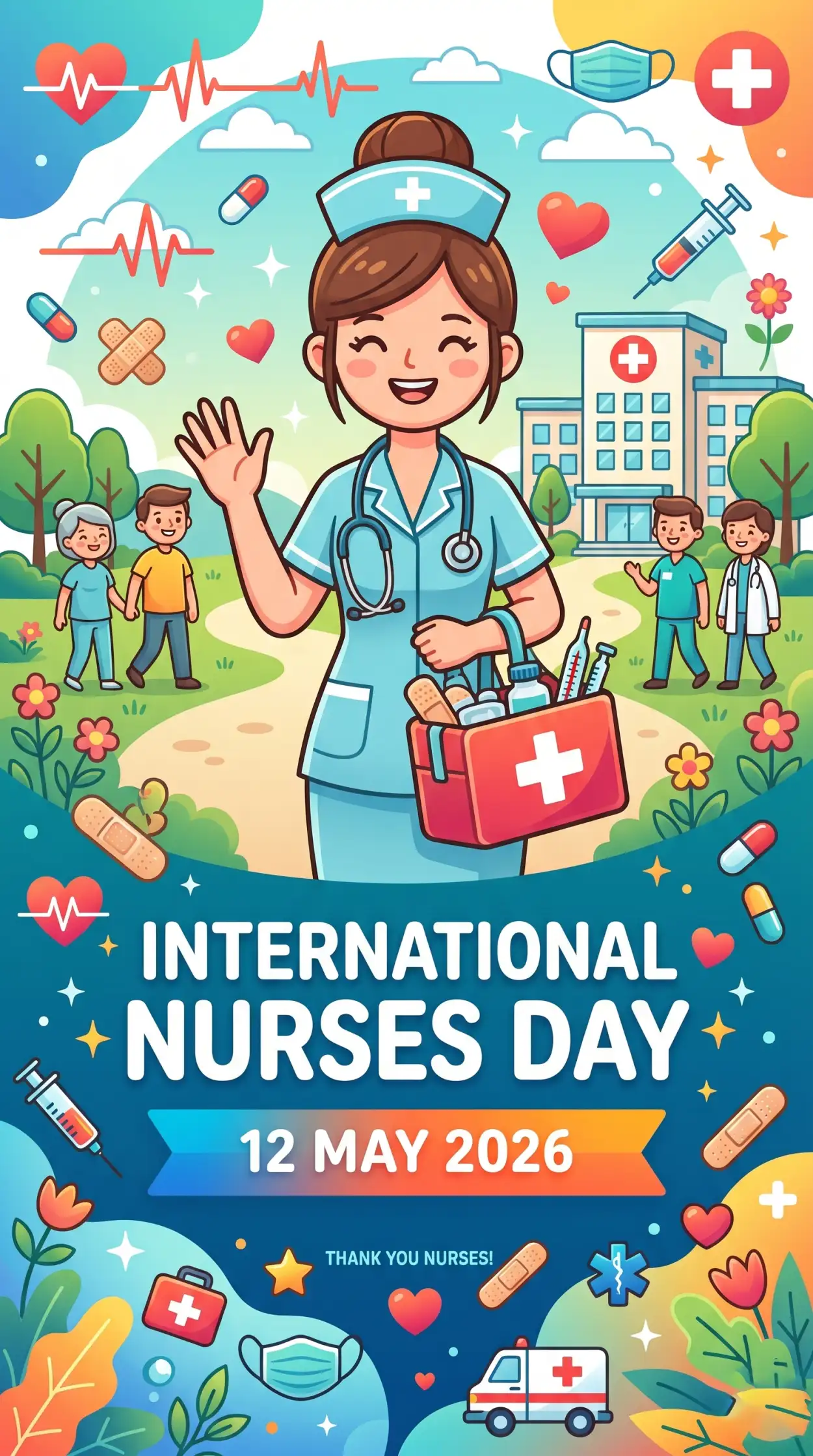 Free Download International Nurses Day 2026 Nurse Clipart - High Quality International Nurses Day 2026 Wishes Image