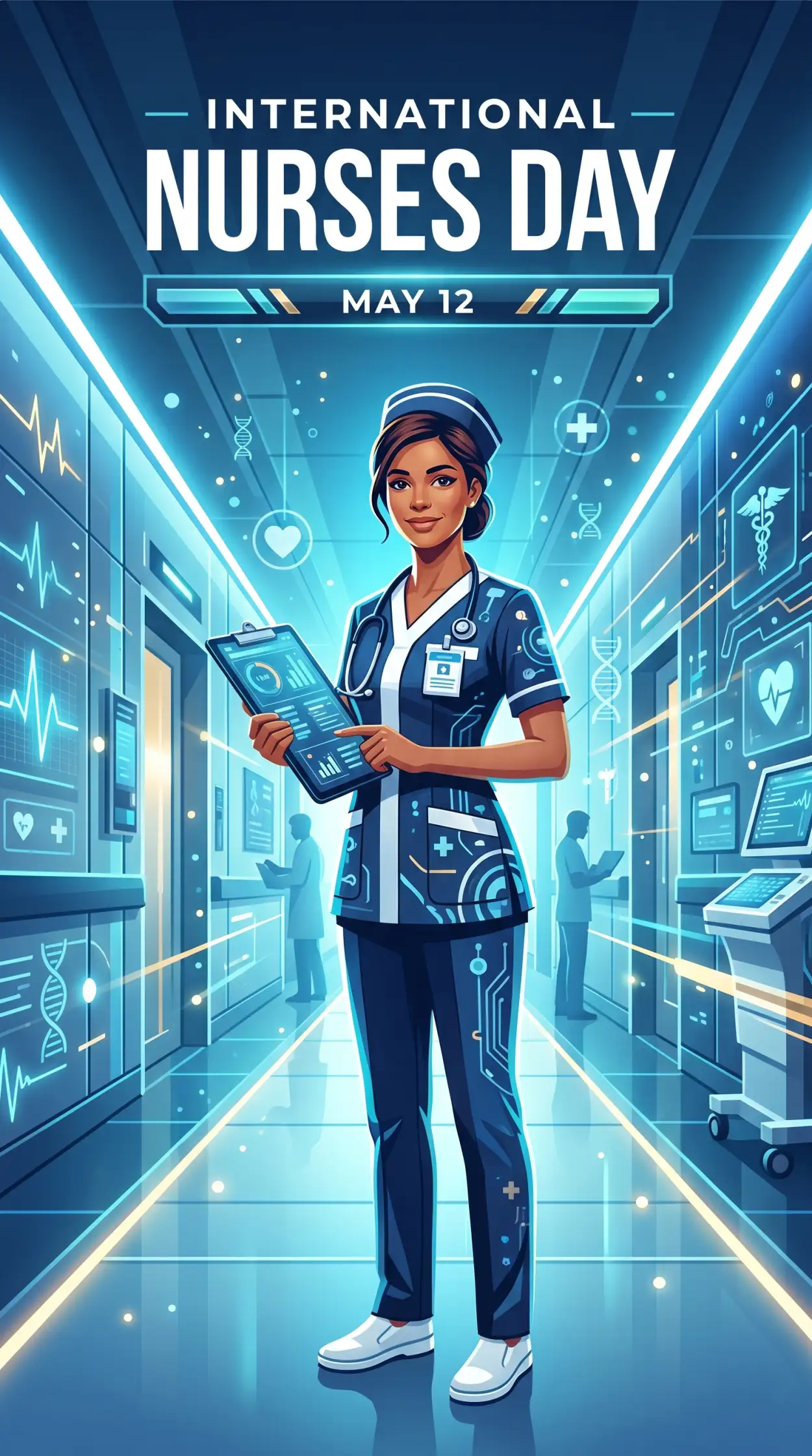 Free Download International Nurses Day 2026 Nurse Illustration - High Quality International Nurses Day 2026 Wishes Image