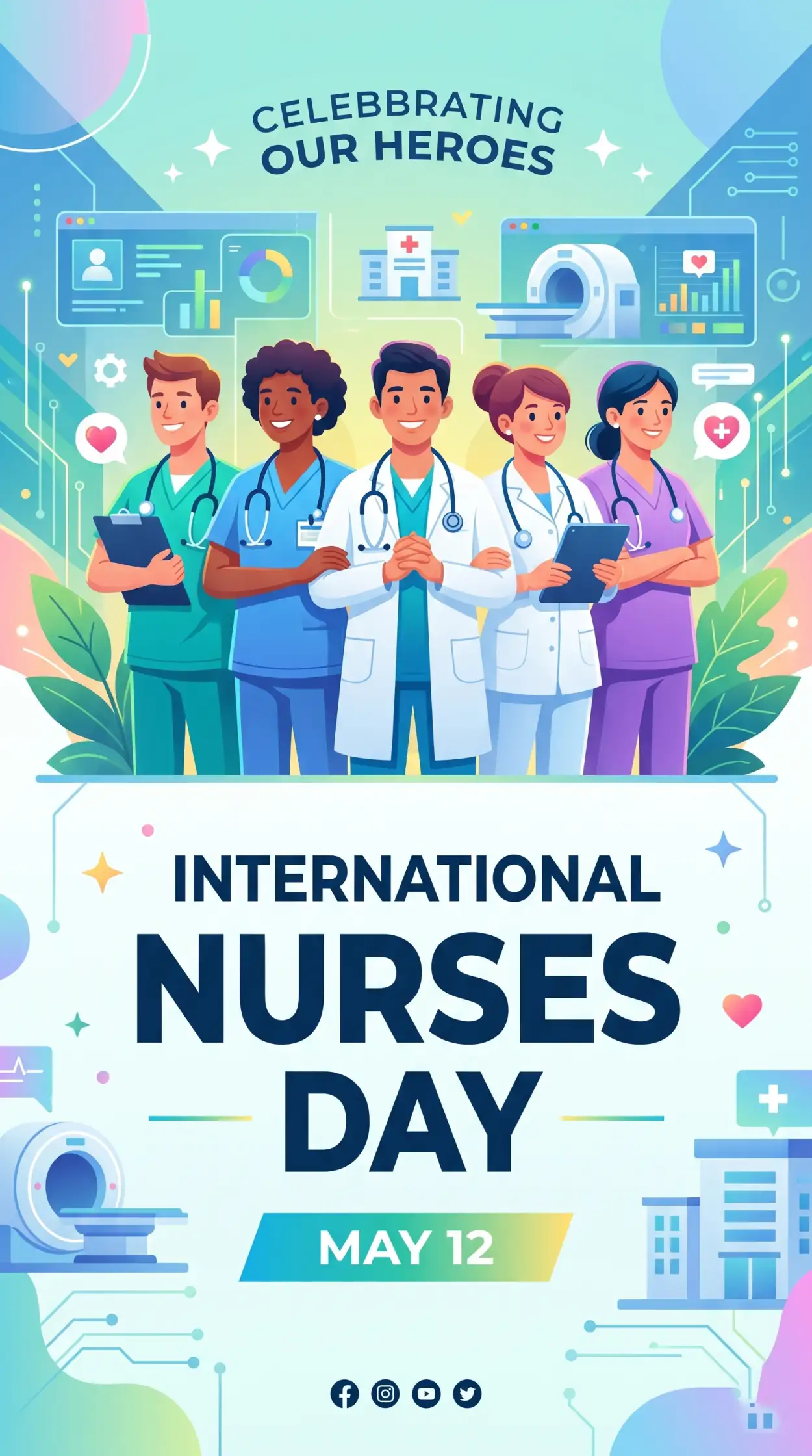 Free Download International Nurses Day 2026 Pinterest Pin Ideas - High Quality International Nurses Day 2026 Wishes Image