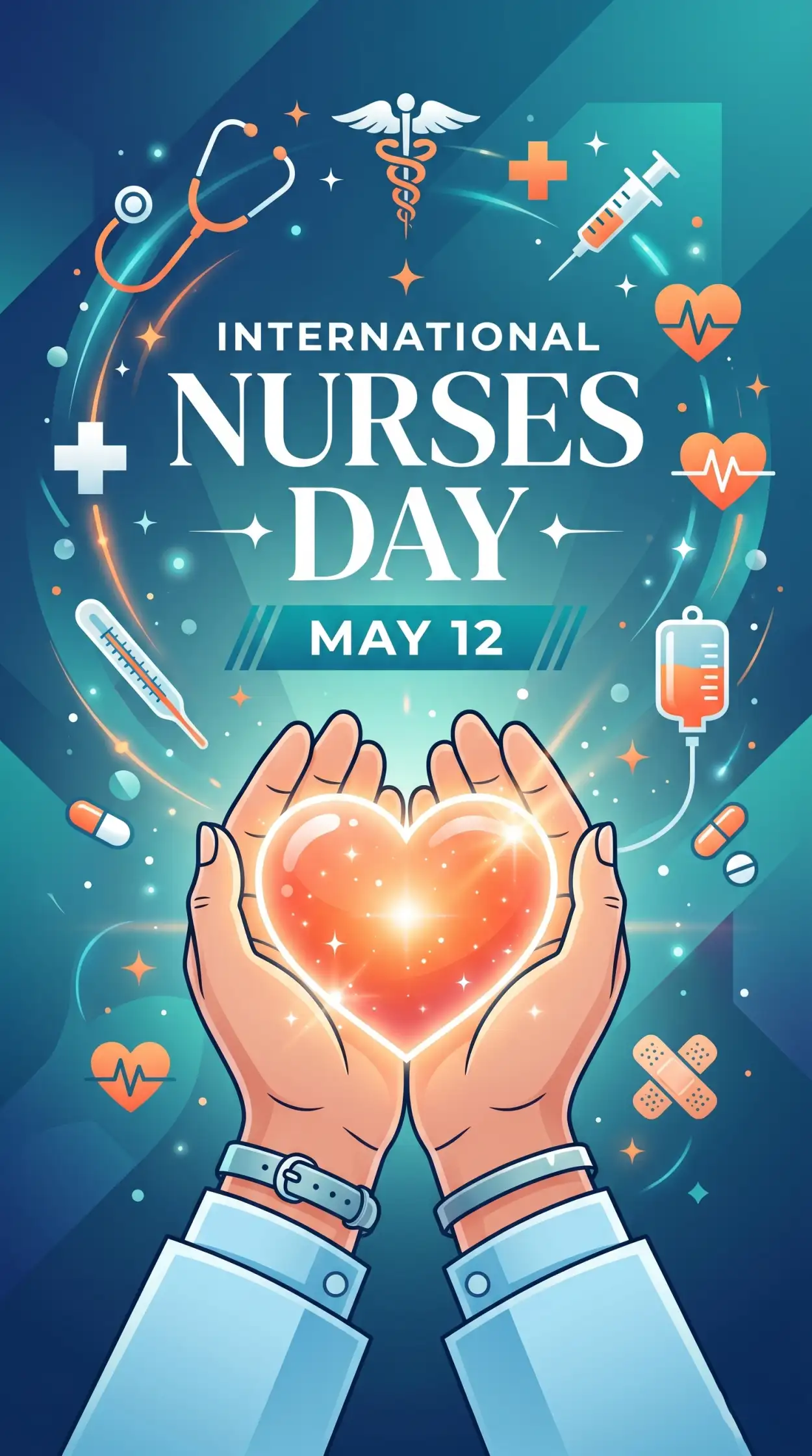 Free Download International Nurses Day 2026 Printable Card - High Quality International Nurses Day 2026 Wishes Image