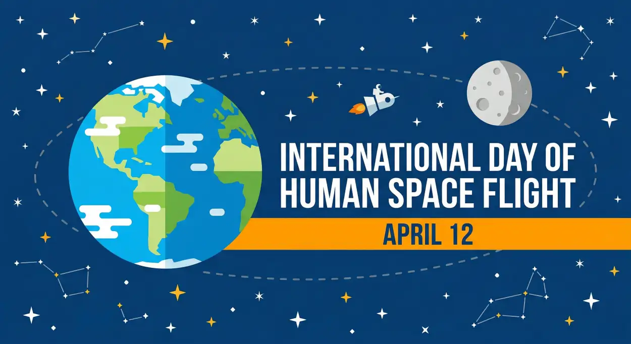 Free Download International Space Day Celebration Ideas For Schools - High Quality International Day Of Human Space Flight 2026 Image