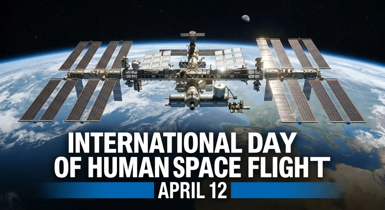 Free Download International Space Flight Day Wishes 2026 - High Quality International Day Of Human Space Flight 2026 Image