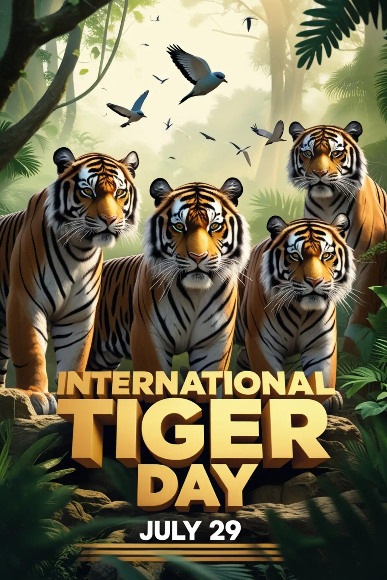 Free Download International Tiger Day 2025 Poster Download - High Quality International Tiger Day Background
