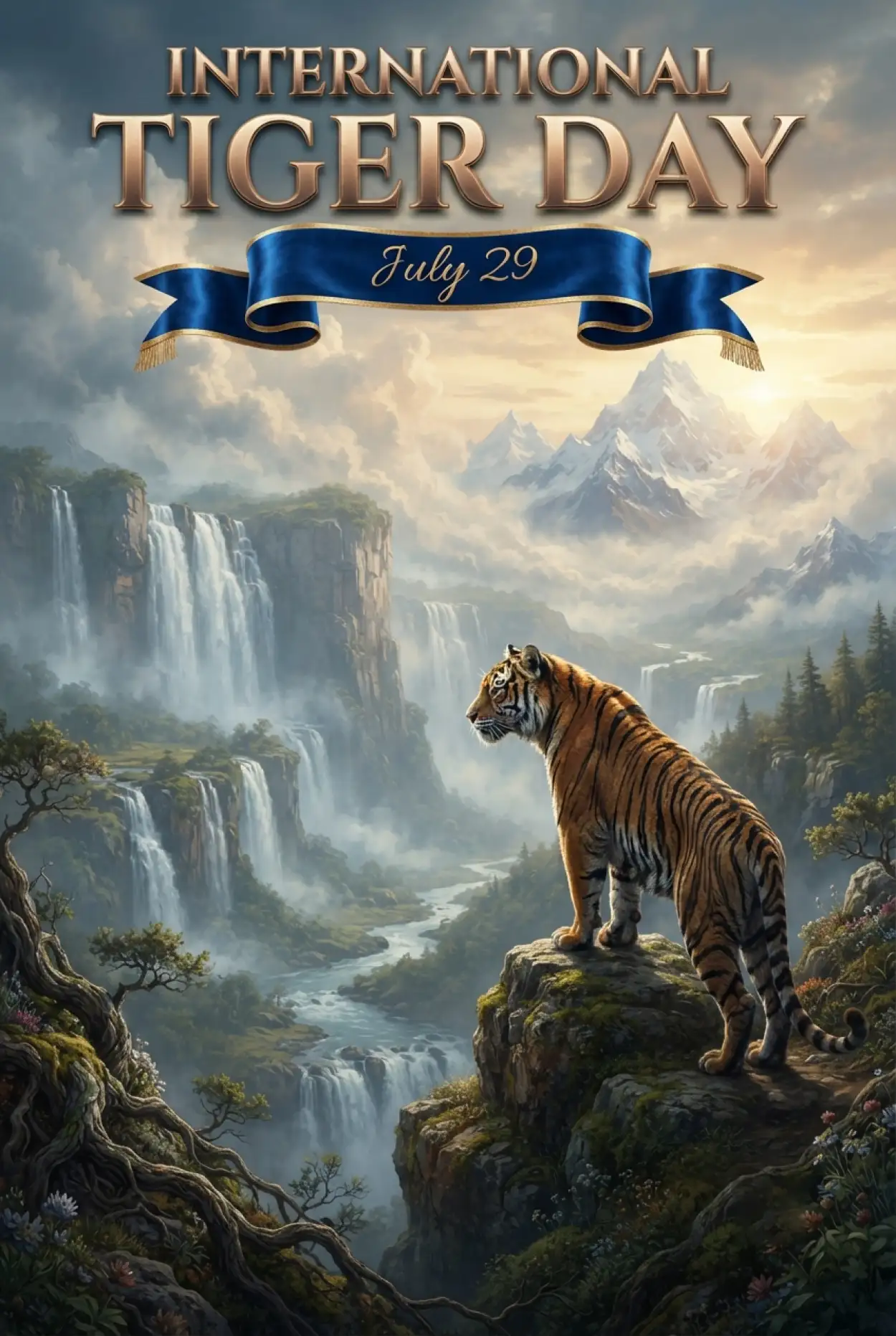 Free Download International Tiger Day 2026 Facebook Cover - High Quality International Tiger Day 2026 Image