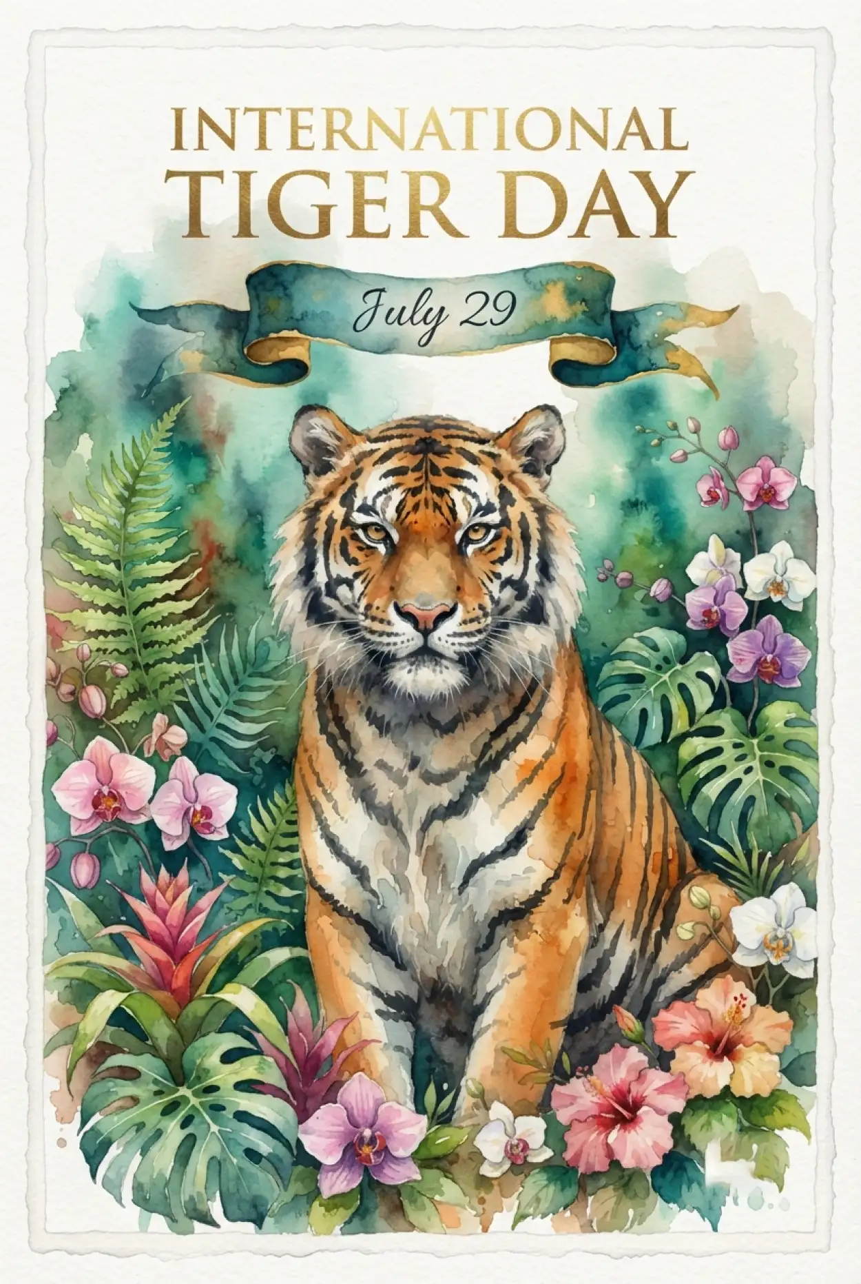Free Download International Tiger Day 2026 Greeting Card - High Quality International Tiger Day 2026 Image