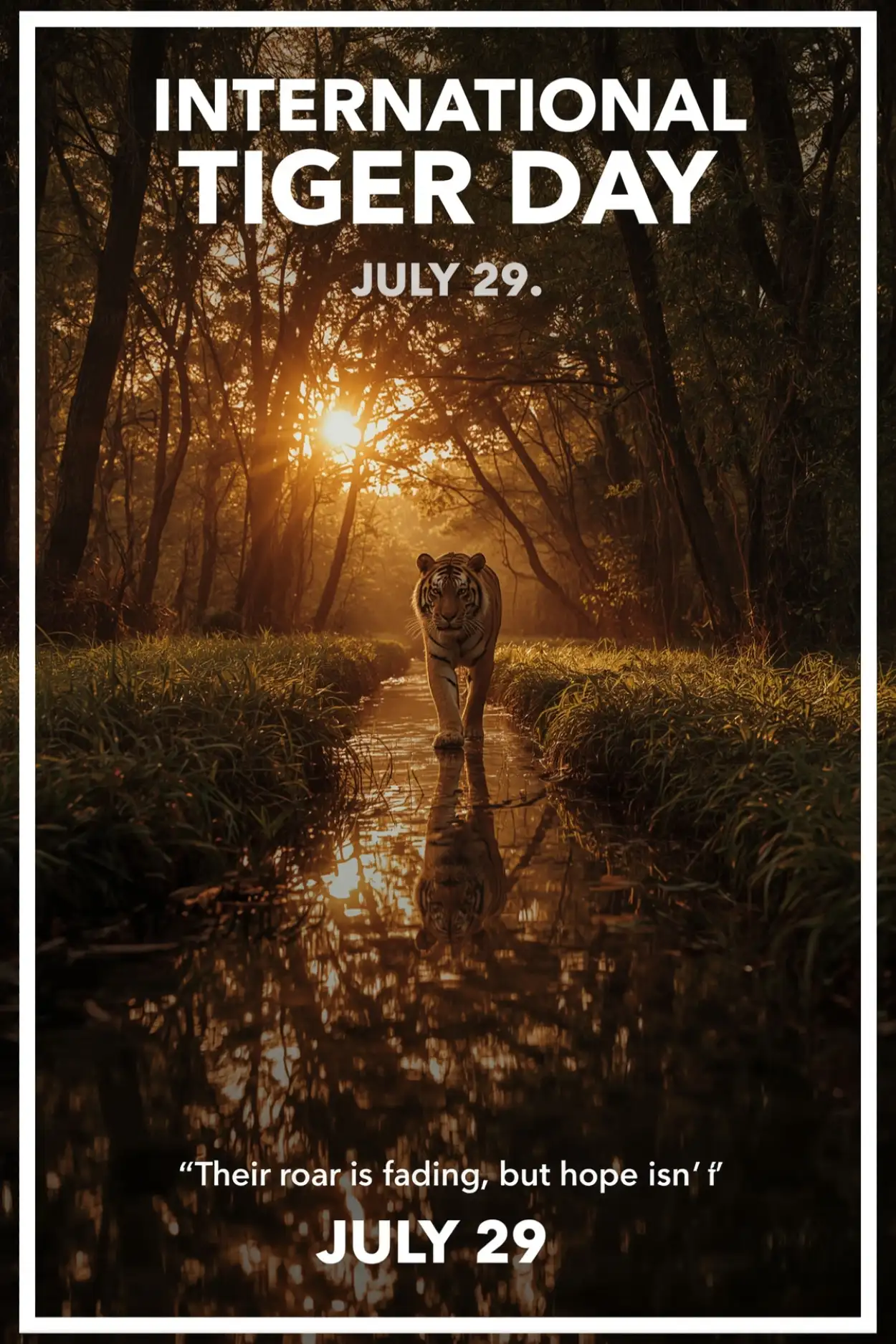 Free Download International Tiger Day Image For Facebook Post - High Quality International Tiger Day Background