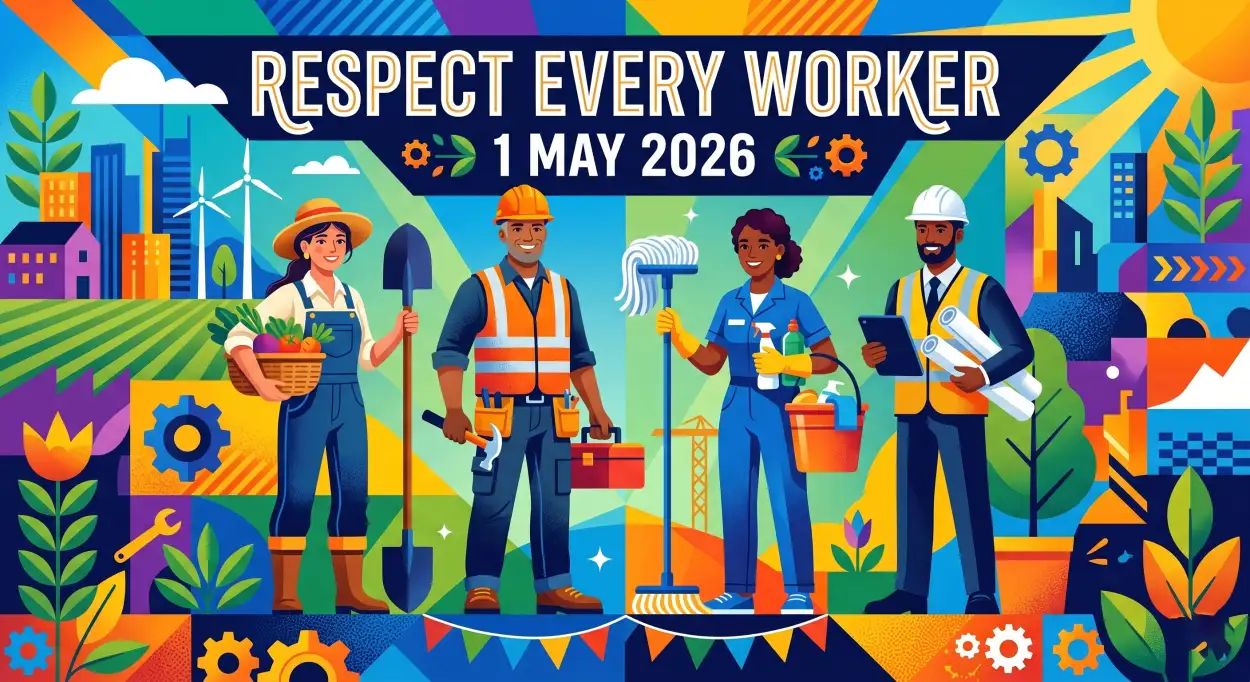 Free Download International Workers Day Poster Hd - High Quality International Labor Day Wishes 2026 Image
