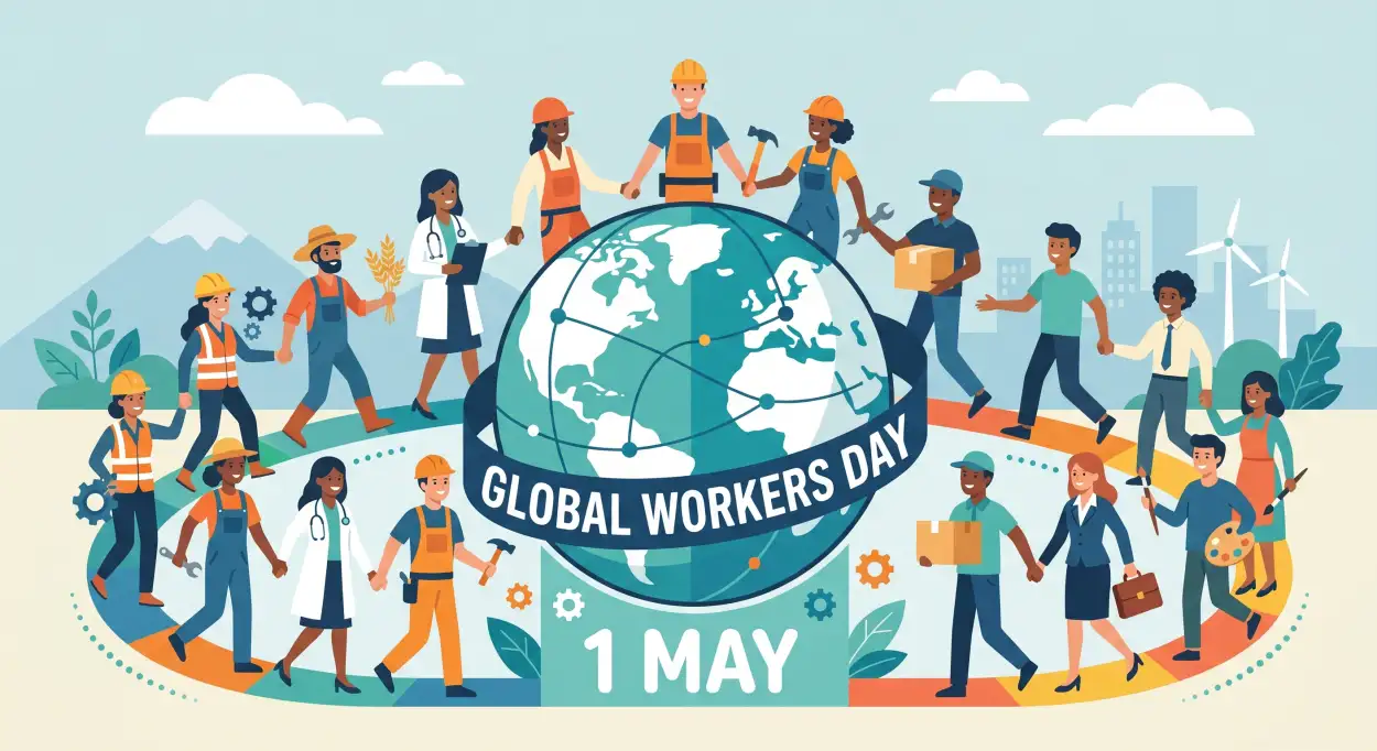 Free Download International Workers Day Wishes Messages - High Quality International Labor Day Wishes 2026 Image