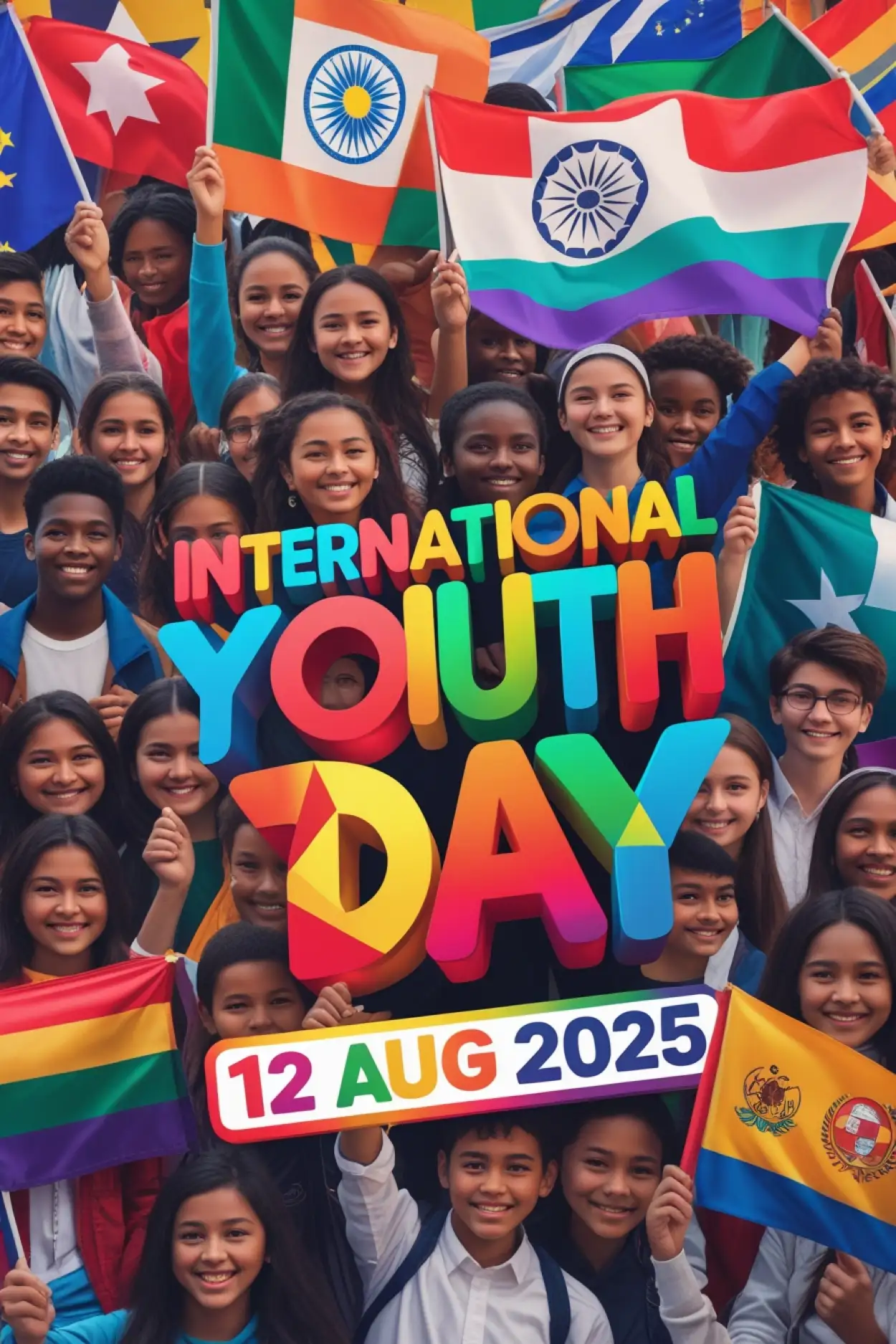 Free Download International Youth Day 2025 Art - High Quality International Youth Day Background