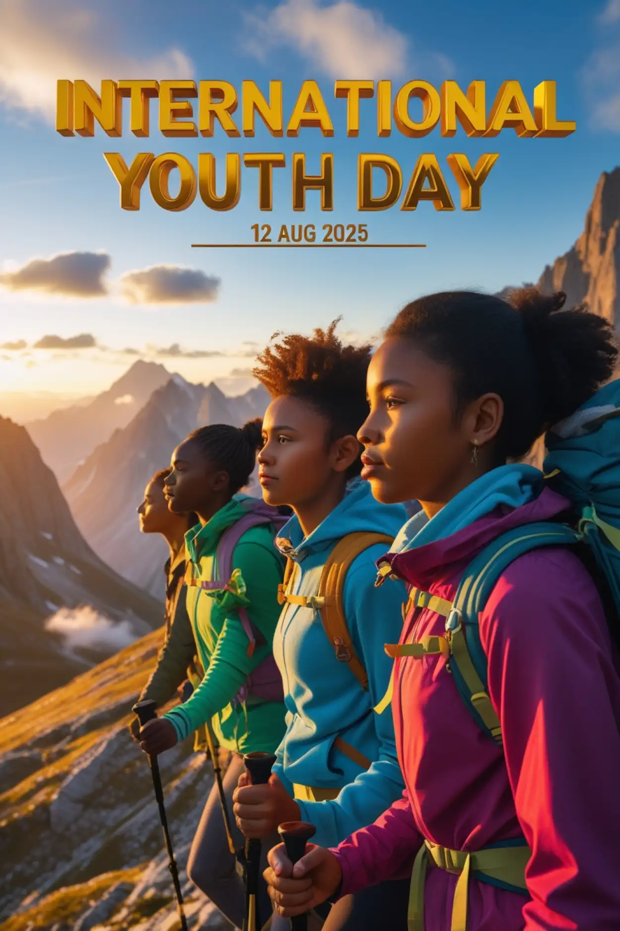 Free Download International Youth Day 2025 Banner - High Quality International Youth Day Background