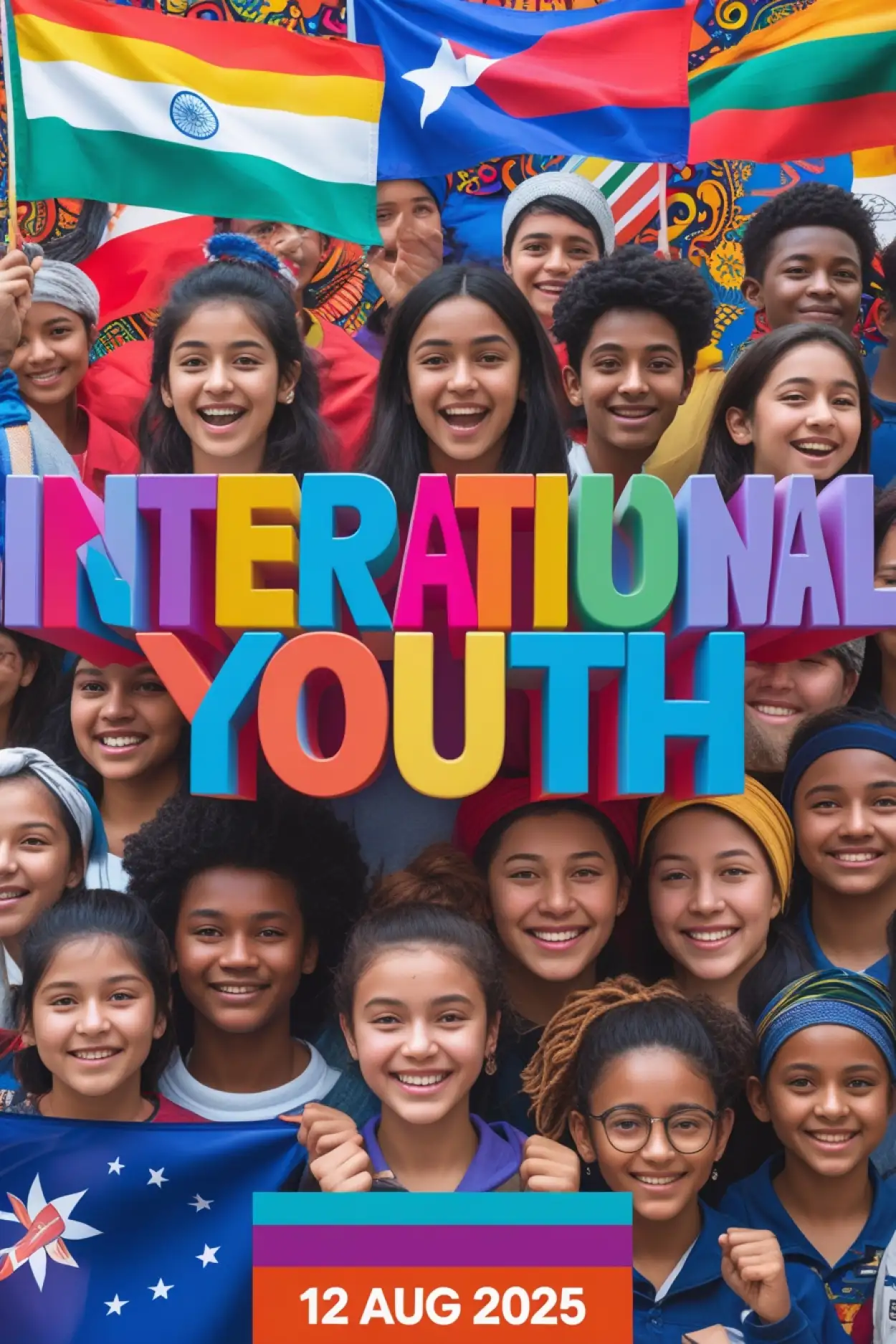 Free Download International Youth Day 2025 Celebration Ideas - High Quality International Youth Day Background